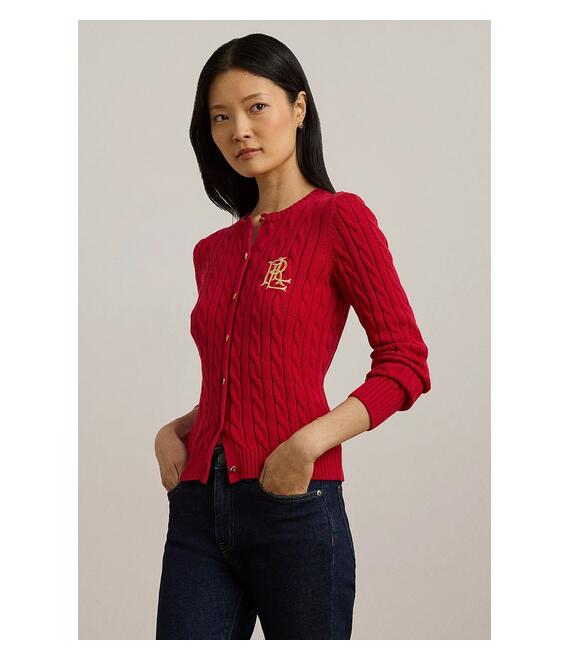 Βαμβακερό πουλόβερ Lauren Ralph Lauren χρώμα: κόκκινο
