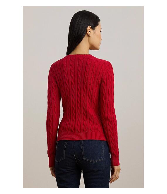 Βαμβακερό πουλόβερ Lauren Ralph Lauren χρώμα: κόκκινο