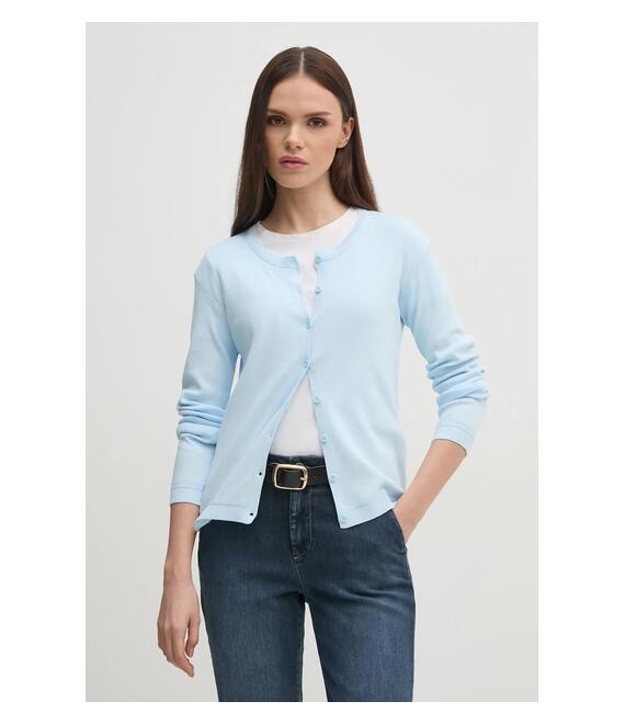 Βαμβακερή ζακέτα United Colors of Benetton χρώμα: μπλε, 1091D5558