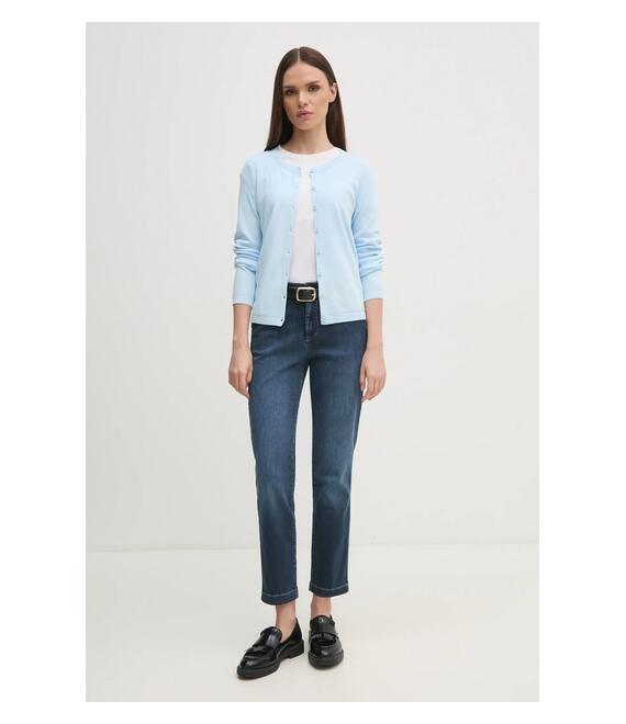 Βαμβακερή ζακέτα United Colors of Benetton χρώμα: μπλε, 1091D5558
