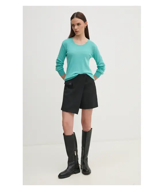 Βαμβακερό πουλόβερ United Colors of Benetton χρώμα: γκρι, 1091D1M08