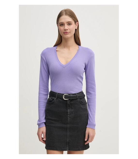 Βαμβακερό πουλόβερ United Colors of Benetton χρώμα: ροζ, 1091D4625