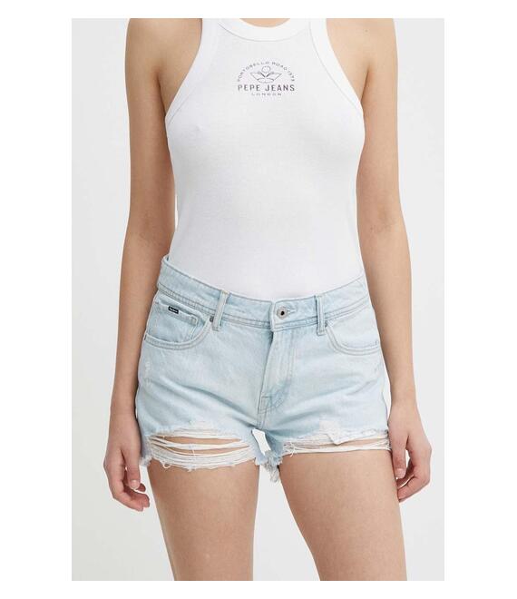 Τζιν σορτς Pepe Jeans RELAXED SHORT MW PL801110PF7