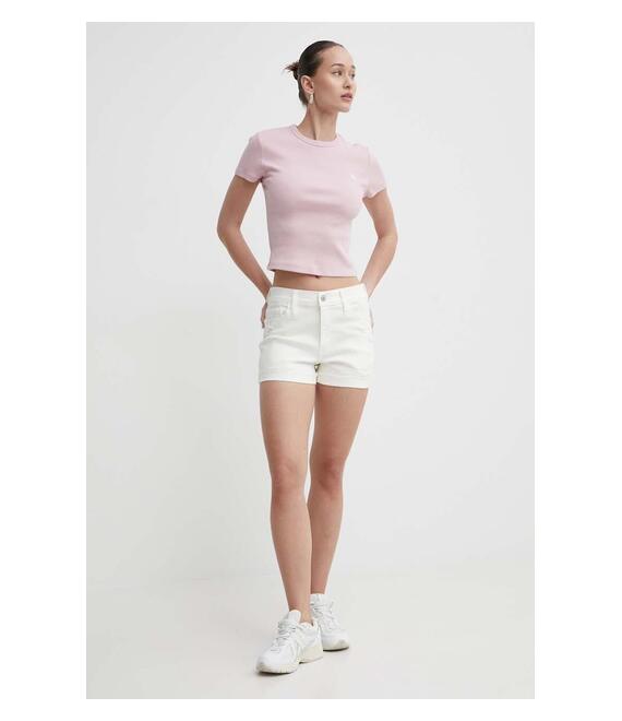 Τζιν σορτς Hollister Co. χρώμα: μπεζ