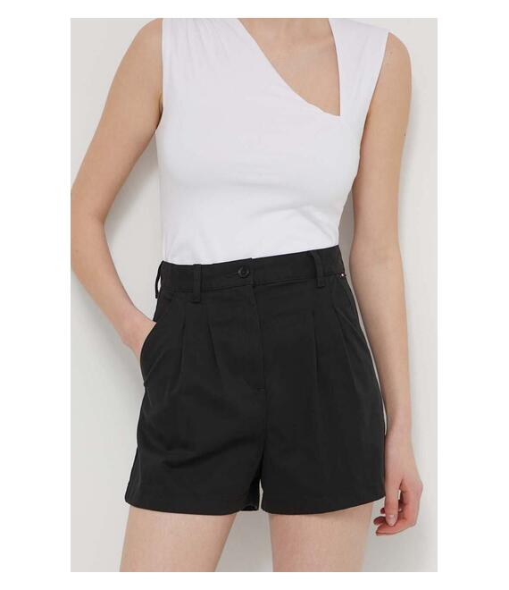 Σορτς Tommy Jeans χρώμα: μαύρο, DW0DW17775