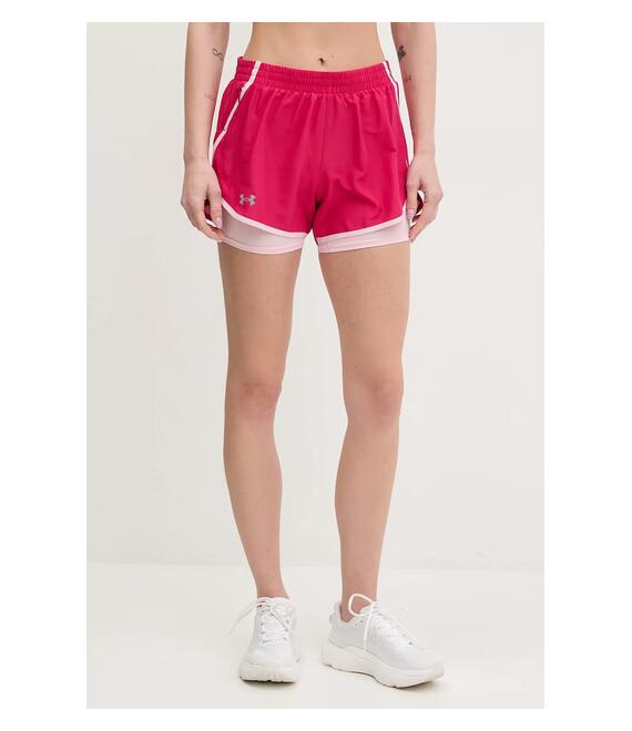 Σορτς τρεξίματος Under Armour Fly By χρώμα: μπορντό