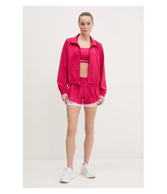 Σορτς τρεξίματος Under Armour Fly By χρώμα: μπορντό