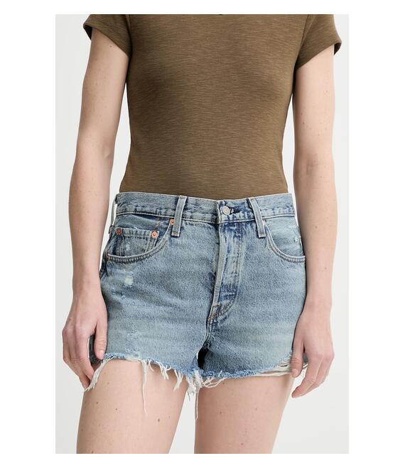 Τζιν σορτς Levi's χρώμα: μπλε