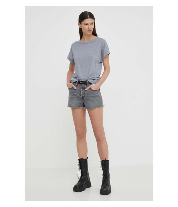 Τζιν σορτς Levi's χρώμα: γκρι