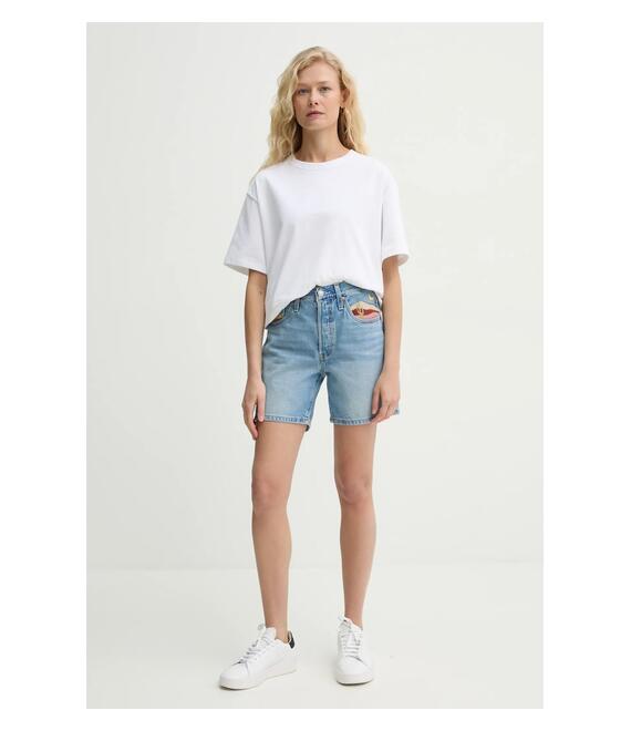 Τζιν σορτς Levi's χρώμα: μπλε
