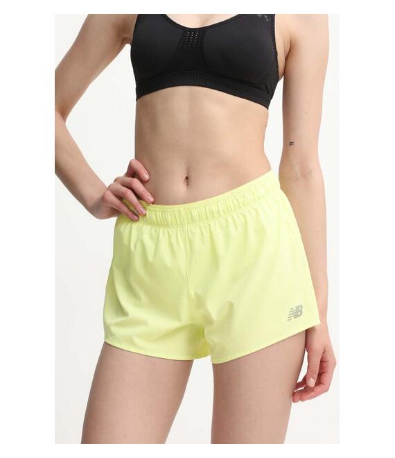 Σορτς τρεξίματος New Balance χρώμα: πράσινο, WS41286LLT
