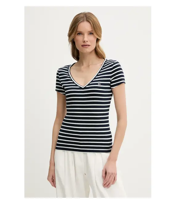 Μπλουζάκι Tommy Jeans χρώμα: ναυτικό μπλε, DW0DW17385