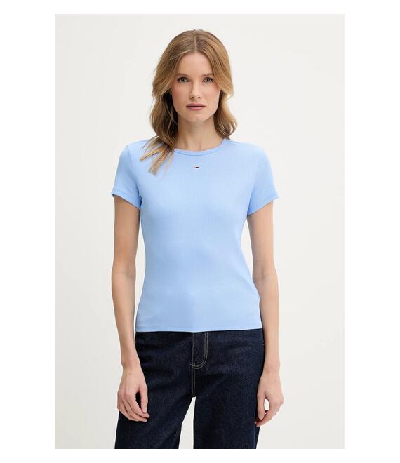 Μπλουζάκι Tommy Jeans χρώμα: μπλε, DW0DW17383