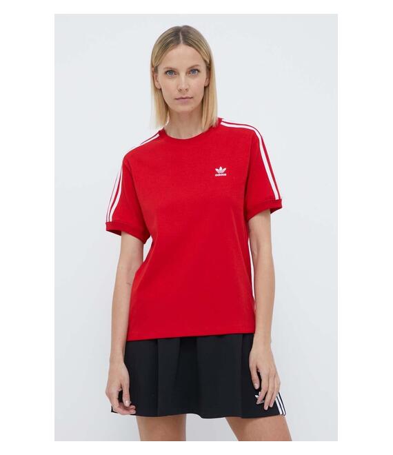 Μπλουζάκι adidas Originals 3-Stripes Tee χρώμα: κόκκινο, IR8050