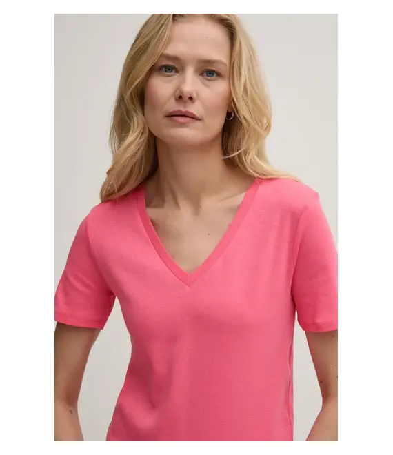 Βαμβακερό μπλουζάκι United Colors of Benetton γυναικείο, χρώμα: ροζ, 3GA2E4230