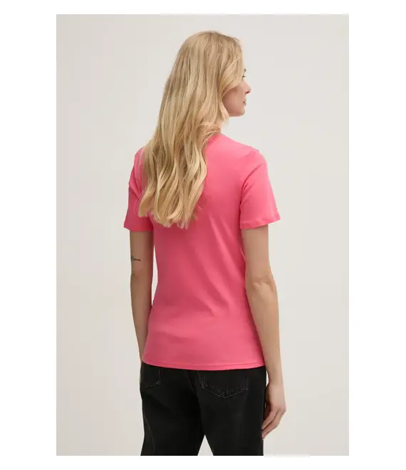Βαμβακερό μπλουζάκι United Colors of Benetton γυναικείο, χρώμα: ροζ, 3GA2E4230