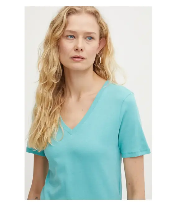 Βαμβακερό μπλουζάκι United Colors of Benetton γυναικείο, χρώμα: ροζ, 3GA2E4230