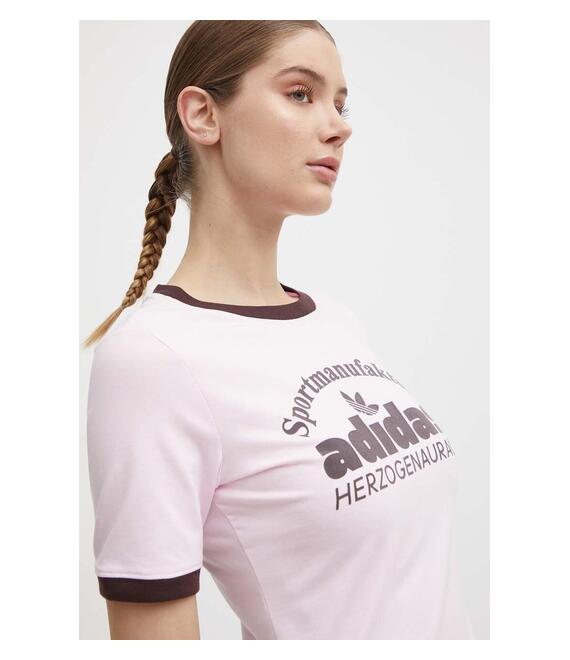 Μπλουζάκι adidas Originals χρώμα: ροζ, IR6087