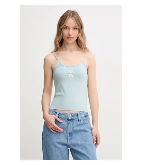 Top Calvin Klein Jeans χρώμα: τιρκουάζ, J20J223105