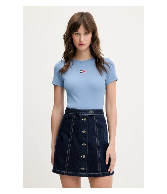 Μπλουζάκι Tommy Jeans χρώμα: μπλε