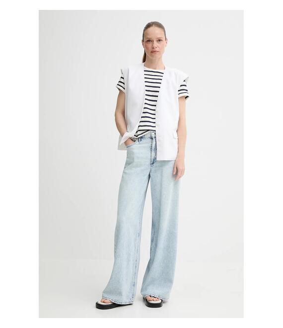 Βαμβακερό μπλουζάκι Levi's χρώμα: μπεζ