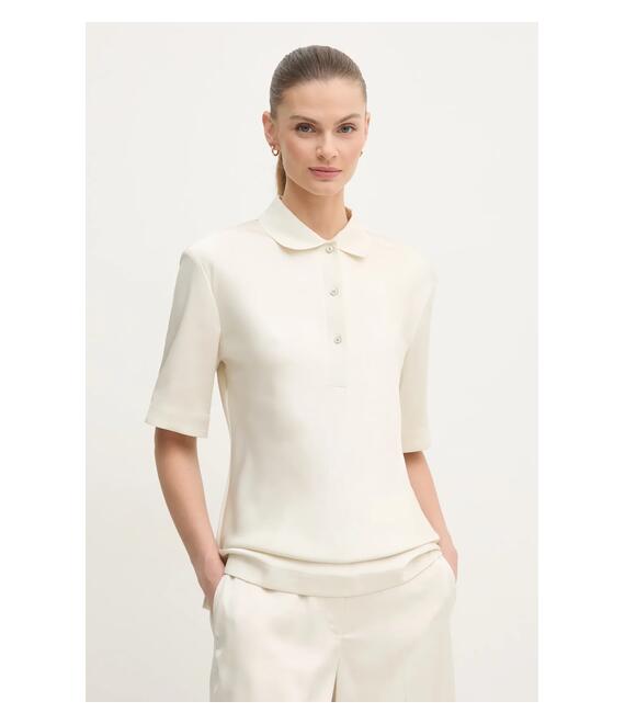 Πόλο Calvin Klein χρώμα: μπεζ, K20K207977