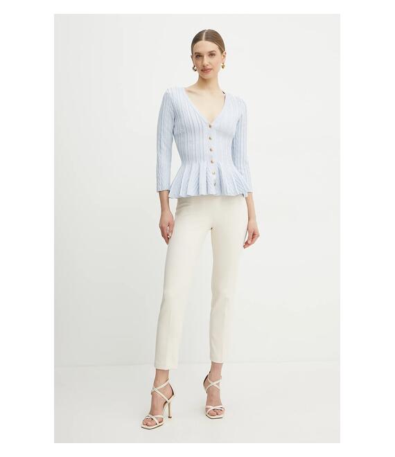 Πλεκτή ζακέτα Elisabetta Franchi χρώμα: μπλε, MK50B51E2