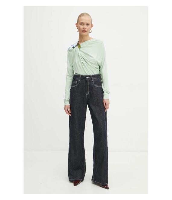 Μπλουζάκι Victoria Beckham χρώμα: πράσινο, 1125WTP006017A