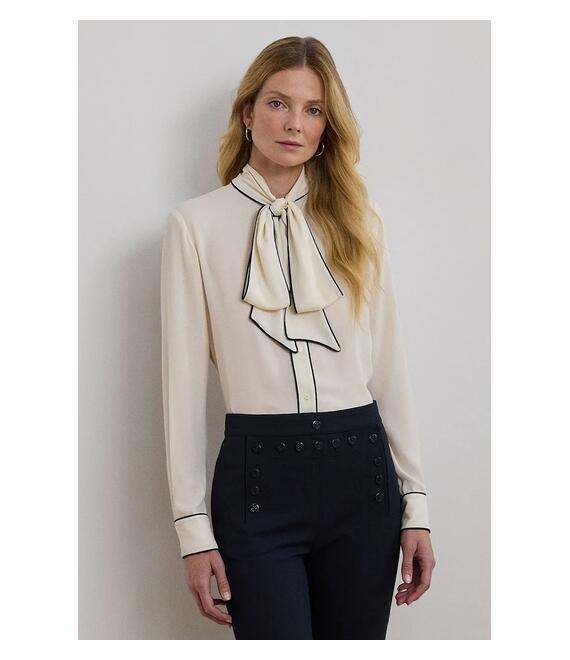 Πουκάμισο Lauren Ralph Lauren χρώμα: μπεζ, 200957396