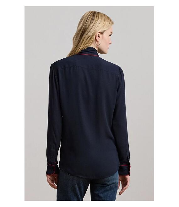 Πουκάμισο Lauren Ralph Lauren χρώμα: ναυτικό μπλε, 200957396