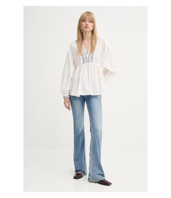 Μπλουζάκι A.P.C. blouse vera χρώμα: μπεζ, COHHH.F13449