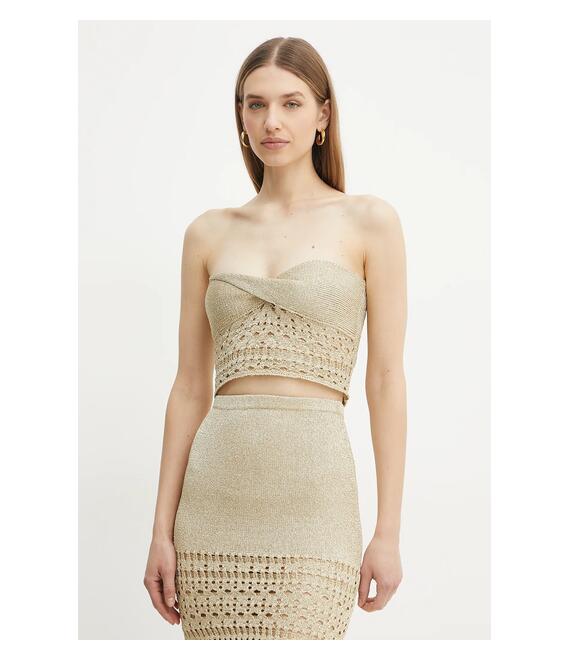 Top Simona Corsellini χρώμα: χρυσαφί, P25CPTOO02