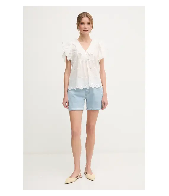 Βαμβακερή μπλούζα Pepe Jeans DAME γυναικεία, χρώμα: μπεζ, PL305023