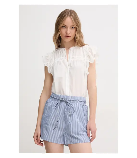 Πουκάμισο Pepe Jeans DIALLO χρώμα: άσπρο, PL305028