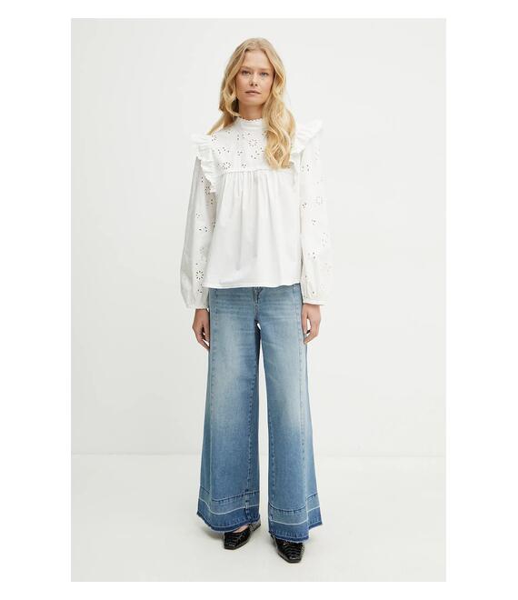 Βαμβακερή μπλούζα Weekend Max Mara γυναικεία, χρώμα: άσπρο, 2515941031600
