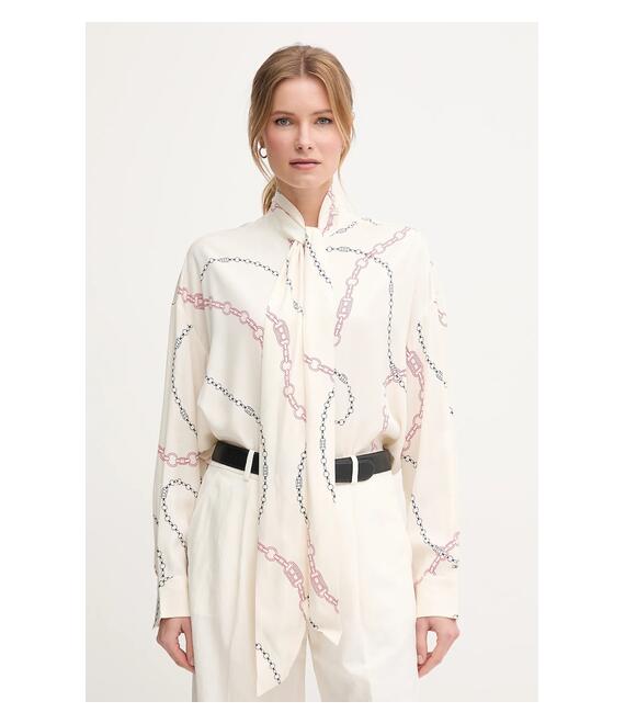 Πουκάμισο Tommy Hilfiger χρώμα: μπεζ, WW0WW44684