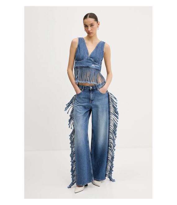 Τζιν τοπ Karl Lagerfeld Jeans χρώμα: μπλε, A2W11022