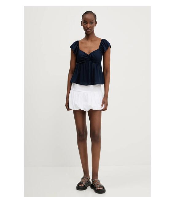 Μπλουζάκι Hollister Co. χρώμα: ναυτικό μπλε, KI340-5050