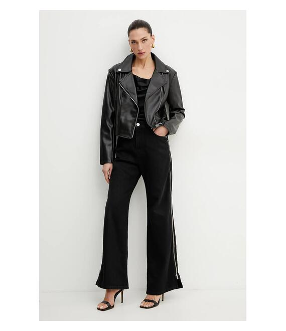 Μεταξωτή μπλούζα Marciano Guess DENISE γυναικεία, χρώμα: μαύρο, 4YGH09 7117A