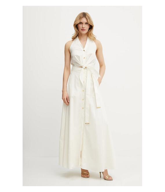 Βαμβακερό τοπ Marciano Guess PAT χρώμα: μπεζ, 5GGH30 7315A