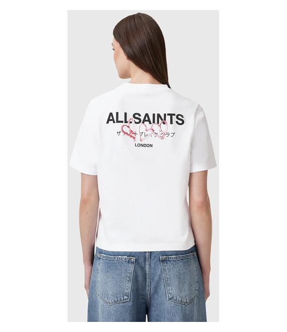 Βαμβακερό μπλουζάκι AllSaints AMORE χρώμα: άσπρο, W056JC