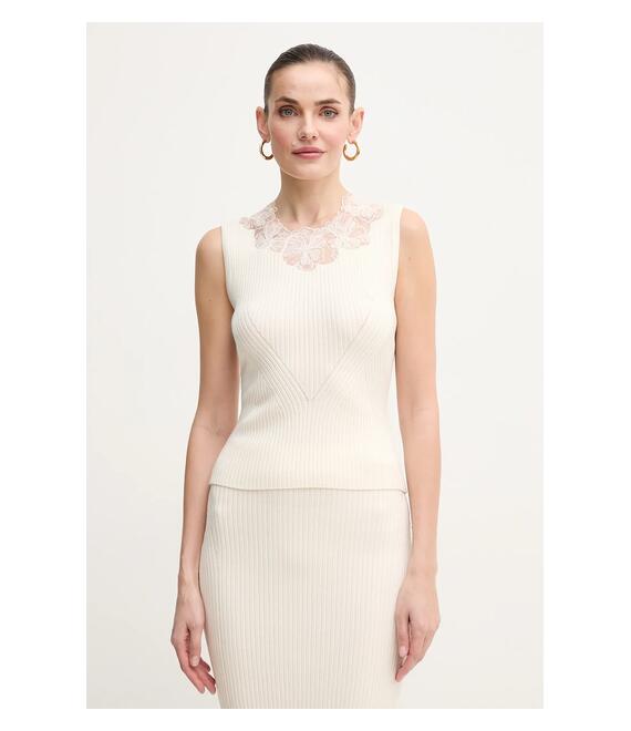 Γιλέκο Marciano Guess CANDICE χρώμα: μπεζ, 5GGR03 5872Z
