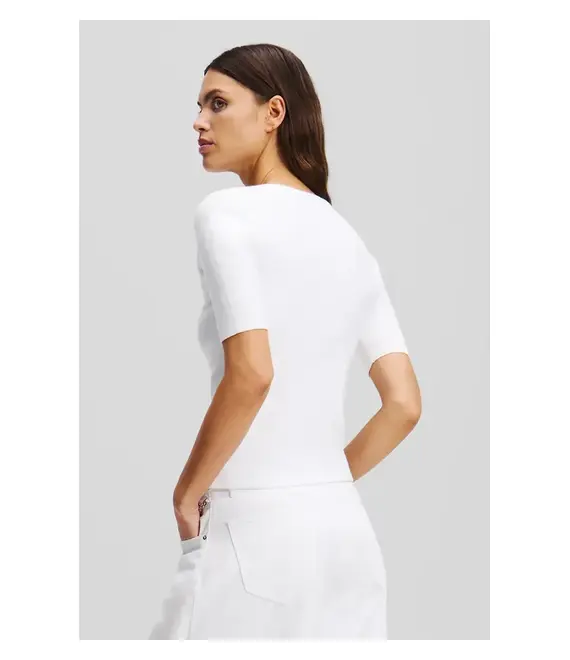 Μπλουζάκι Karl Lagerfeld χρώμα: άσπρο, A2W18038