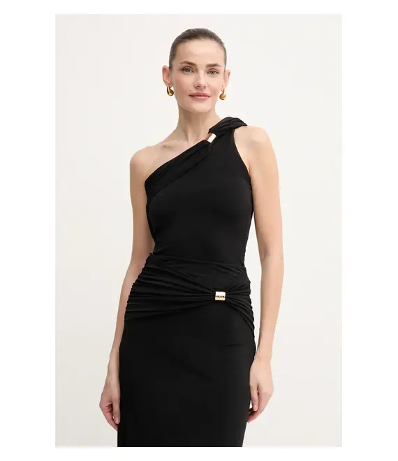 Μπλουζάκι Herve Leger Sofia χρώμα: μαύρο, RMJ1518808