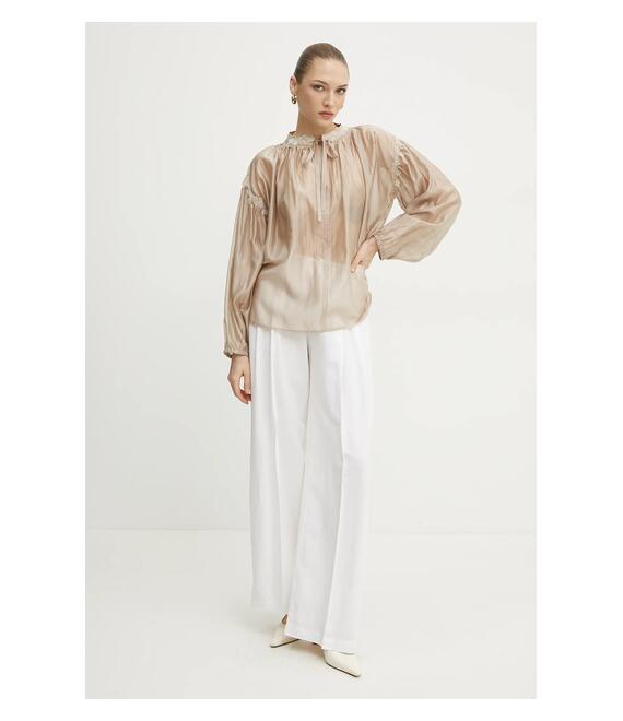 Μπλουζάκι Ermanno Scervino χρώμα: μπεζ, 56TK021ES3