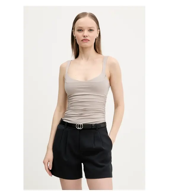 Top Abercrombie & Fitch χρώμα: μπεζ, KI139-5408