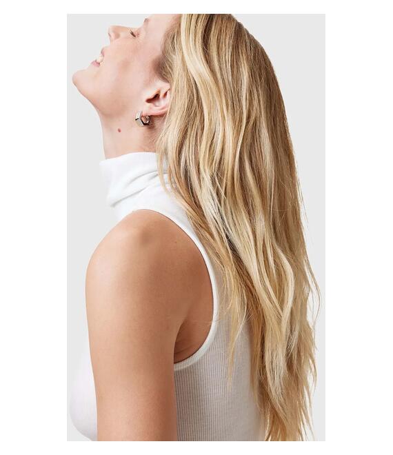 Top AllSaints BEC ROLL χρώμα: άσπρο, W004JC
