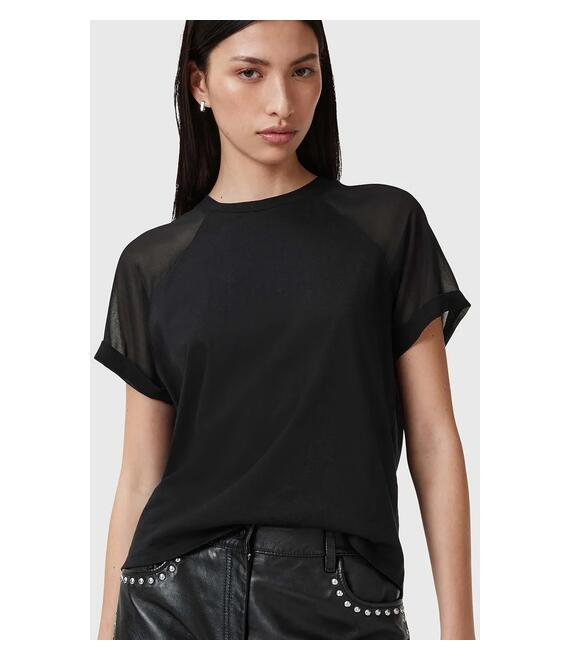 Μπλουζάκι AllSaints ANNIE χρώμα: μαύρο, W005JC