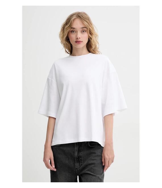 Βαμβακερό μπλουζάκι AllSaints AMELIE γυναικείο, χρώμα: άσπρο, W195JA