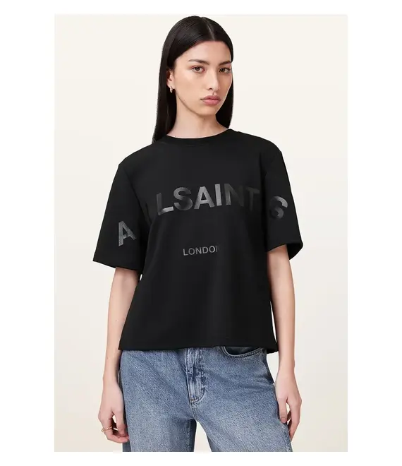 Μπλουζάκι AllSaints LINI BIGGY χρώμα: μαύρο, W210JA